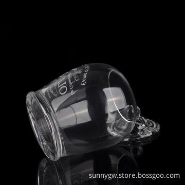Hand made anchor glass jar with lid